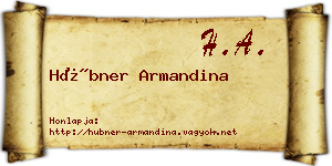 Hübner Armandina névjegykártya